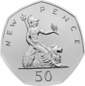 50 Pence 2019, Sp# H62, United Kingdom (Great Britain), Elizabeth II, Celebrating 50 Years of the 50p, British Culture, 50 New Pence
