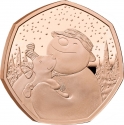 50 Pence 2022, United Kingdom (Great Britain), Charles III, The Snowman, The Snowman and The Snowdog