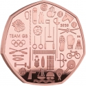 50 Pence 2020-2021, Sp# H80, United Kingdom (Great Britain), Elizabeth II, Team GB, Tokyo 2020 Summer Olympics