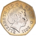 50 Pence 2011, KM# 1187, United Kingdom (Great Britain), Elizabeth II, London 2012 Summer Olympics, Wheelchair Rugby
