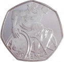 50 Pence 2011, KM# 1187a, United Kingdom (Great Britain), Elizabeth II, London 2012 Summer Olympics, Wheelchair Rugby