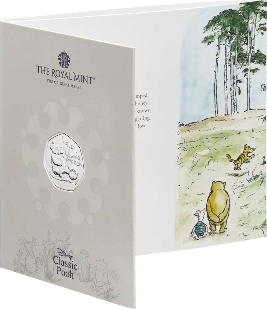 50 Pence 2020, Sp# H87, United Kingdom (Great Britain), Elizabeth II, Winnie the Pooh and Friends, Winnie the Pooh, Fold-out packaging