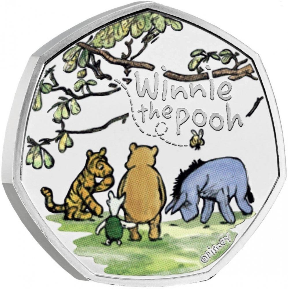 50 Pence 2022, Sp# H109, United Kingdom (Great Britain), Elizabeth II, Winnie the Pooh and Friends, Winnie the Pooh and His Close Friends