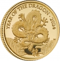 50 Pence 2024, United Kingdom (Great Britain), Charles III, Chinese Zodiac, Year of the Dragon