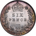 6 Pence 1893-1901, KM# 779, United Kingdom (Great Britain), Victoria