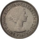 6 Pence 1953, KM# 889, United Kingdom (Great Britain), Elizabeth II