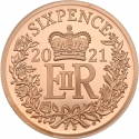 6 Pence 2021-2022, Sp# E1, United Kingdom (Great Britain), Elizabeth II, Christmas