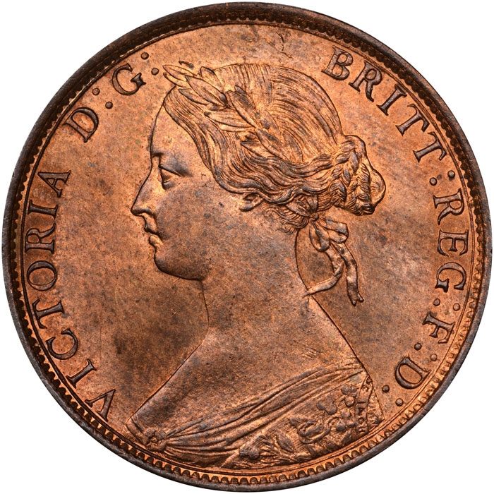1/2 Penny 1860-1874, KM# 748, United Kingdom (Great Britain), Victoria