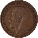 1/2 Penny 1911-1925, KM# 809, United Kingdom (Great Britain), George V