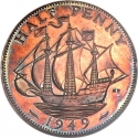 1/2 Penny 1949-1952, KM# 868, United Kingdom (Great Britain), George VI