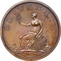 1 Penny 1806-1808, KM# 663, United Kingdom (Great Britain), George III
