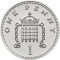 1 Penny 2018, Sp# B8, United Kingdom (Great Britain), Elizabeth II, Silver Penny