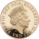 1 Pound 2016, KM#  1377b, United Kingdom (Great Britain), Elizabeth II, Last Round Pound