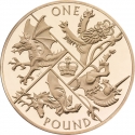 1 Pound 2016, KM#  1377b, United Kingdom (Great Britain), Elizabeth II, Last Round Pound