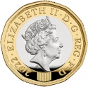 1 Pound 2017-2022, KM# 1378a, United Kingdom (Great Britain), Elizabeth II, Charles III