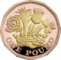 1 Pound 2017-2022, KM# 1378b, United Kingdom (Great Britain), Elizabeth II, Charles III