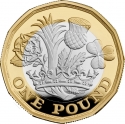 1 Pound 2017-2022, KM# 1378c, United Kingdom (Great Britain), Elizabeth II, Charles III