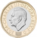 1 Pound 2023-2024, United Kingdom (Great Britain), Charles III