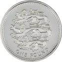 1 Pound 1997, KM# 975a, United Kingdom (Great Britain), Elizabeth II, Heraldic Emblems, English Lions
