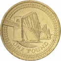 1 Pound 2004, KM# 1048, United Kingdom (Great Britain), Elizabeth II, Regional Bridges, Forth Bridge in Scotland