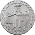 1 Pound 2005, KM# 1051a, United Kingdom (Great Britain), Elizabeth II, Regional Bridges, Menai Suspension Bridge in Wales
