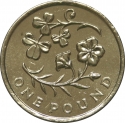 1 Pound 2014, KM# 1284, United Kingdom (Great Britain), Elizabeth II, Floral Emblems, Northern Irish Flax and Shamrock