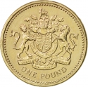 1 Pound 1983, KM# 933, United Kingdom (Great Britain), Elizabeth II, Heraldic Emblems, Royal Arms