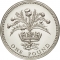 1 Pound 1989, KM# 959a, United Kingdom (Great Britain), Elizabeth II, Royal Diadem, Scottish Thistle