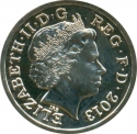 1 Pound 2013, KM# 1238, United Kingdom (Great Britain), Elizabeth II, Floral Emblems, Welsh Leek and Daffodil