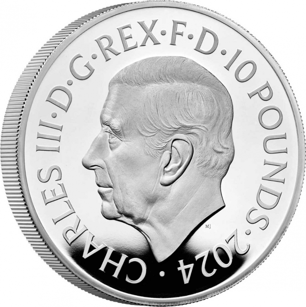 10 Pounds 2024, United Kingdom (Great Britain), Charles III, Six Decades of 007, Bond Films of the 1990s