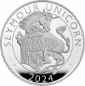 10 Pounds 2024, United Kingdom (Great Britain), Charles III, Royal Tudor Beasts, Seymour Unicorn
