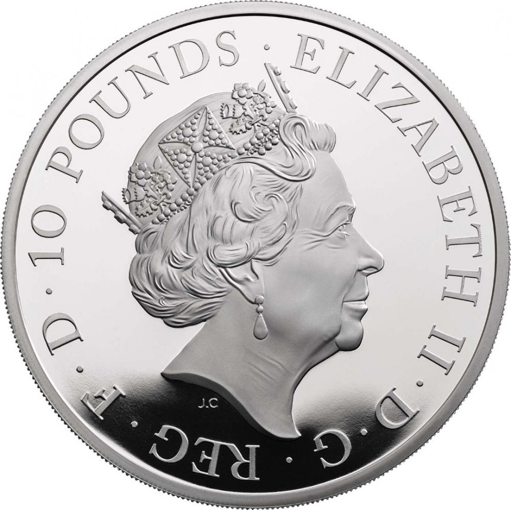 10 Pounds 2020, United Kingdom (Great Britain), Elizabeth II, Chinese Zodiac, Year of the Rat