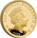 100 Pounds 2021, Sp# RD3, United Kingdom (Great Britain), Elizabeth II, 200th Anniversary of the Gold Standard