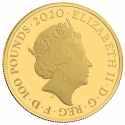 100 Pounds 2020, United Kingdom (Great Britain), Elizabeth II, James Bond, Aston Martin DB5