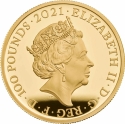 100 Pounds 2021, Sp# MM15, United Kingdom (Great Britain), Elizabeth II, 50th Anniversary of the Mr. Men & Little Miss, Little Miss Sunshine
