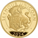 100 Pounds 2024, United Kingdom (Great Britain), Charles III, Royal Tudor Beasts, Seymour Unicorn