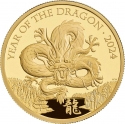 100 Pounds 2024, United Kingdom (Great Britain), Charles III, Chinese Zodiac, Year of the Dragon
