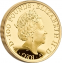 100 Pounds 2023, Sp# CLCG10, United Kingdom (Great Britain), Elizabeth II, Chinese Zodiac, Year of the Rabbit