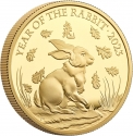 100 Pounds 2023, Sp# CLCG10, United Kingdom (Great Britain), Elizabeth II, Chinese Zodiac, Year of the Rabbit