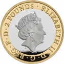 2 Pounds 2020, Sp# K60, United Kingdom (Great Britain), Elizabeth II, 400th Anniversary of the Mayflower Voyage