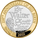 2 Pounds 2021, Sp# K64, United Kingdom (Great Britain), Elizabeth II, 250th Anniversary of Birth of Sir Walter Scott