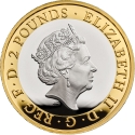 2 Pounds 2021, Sp# K63, United Kingdom (Great Britain), Elizabeth II, 75th Anniversary of Death of H. G. Wells