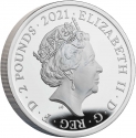 2 Pounds 2021, United Kingdom (Great Britain), Elizabeth II, 95th Anniversary of Birth of Elizabeth II