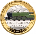 2 Pounds 2023, United Kingdom (Great Britain), Charles III, 100th Anniversary of the Flying Scotsman