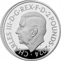 2 Pounds 2024, United Kingdom (Great Britain), Charles III, Liberty and Britannia