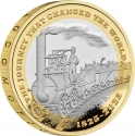 2 Pounds 2025, United Kingdom (Great Britain), Charles III, 200th Anniversary of the Modern Railway