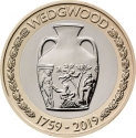 2 Pounds 2019, Sp# K56, United Kingdom (Great Britain), Elizabeth II, 260th Anniversary the Foundation of Wedgwood