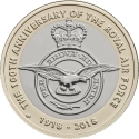 2 Pounds 2018, KM# 1570, United Kingdom (Great Britain), Elizabeth II, 100th Anniversary of the Royal Air Force, Badge
