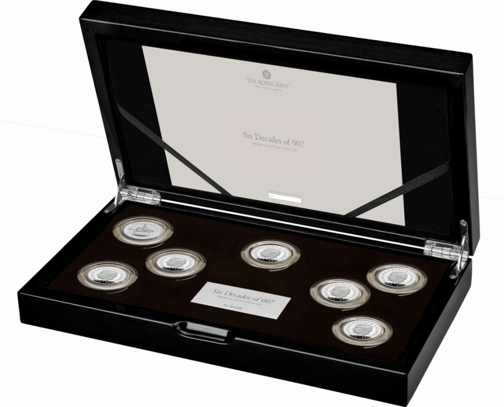 2 Pounds 2024, United Kingdom (Great Britain), Charles III, Six Decades of 007, Bond Films of the 1980s, 7 coin collection case