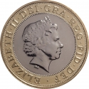 2 Pounds 2002, KM# 1031, United Kingdom (Great Britain), Elizabeth II, Manchester 2002 Commonwealth Games, England
